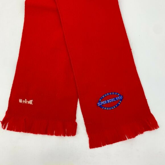 Vintage Superbowl XXVI 26 Faribo Scarf Size 8" X 64" Merino Wool Minnesota 1992 - Picture 3 of 8